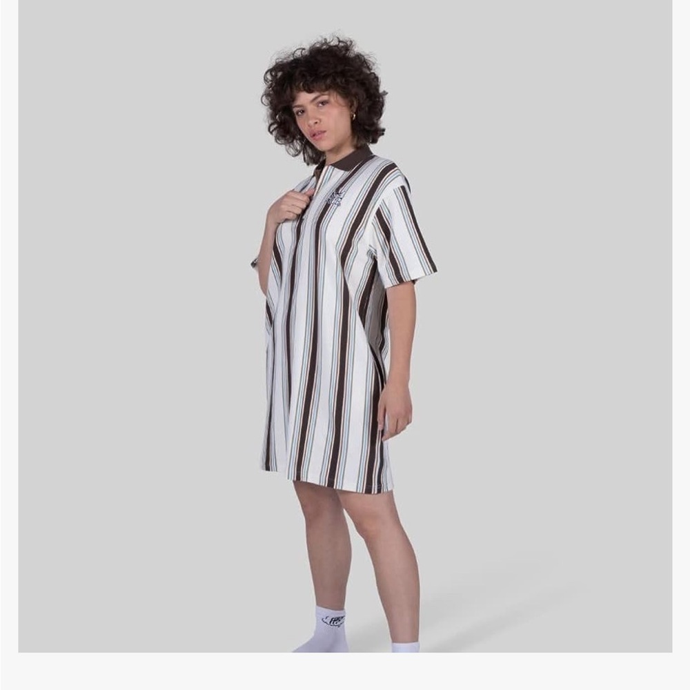 HUF off white polo shirt